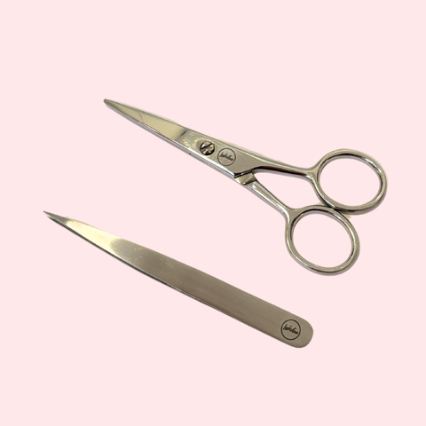 Combo Eyebrow tweezers and scissors