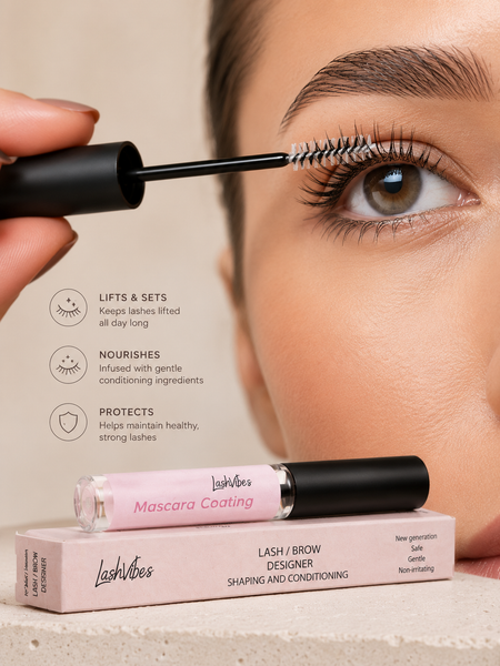 Mascara coating for wispy lash extensions